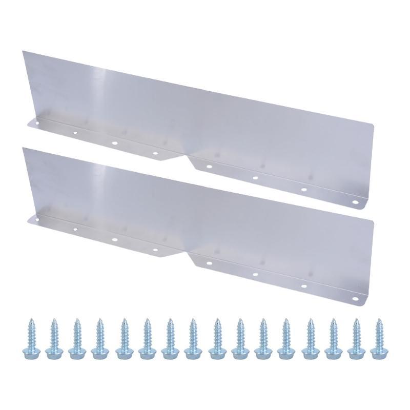 MXLA 2Pcs Gutter Valley Splash Guard Aluminum Gutter Rain Diverter Rain Gutter Valley Roofing Gutter Guards Easy to Install China Mainland