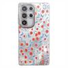 For Samsung Galaxy S25 Ultra Case Floral Pattern Design IMD PC+TPU Phone Back Cover with Glass Lens Film