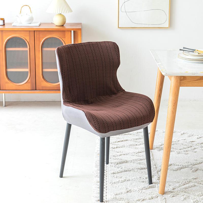 

Эластичный жаккардовый чехол на стул полного покрытия, нескользящий, всесезонный, защитный чехол для стула обеденного стола, декор для кухни и гостиной 1PC