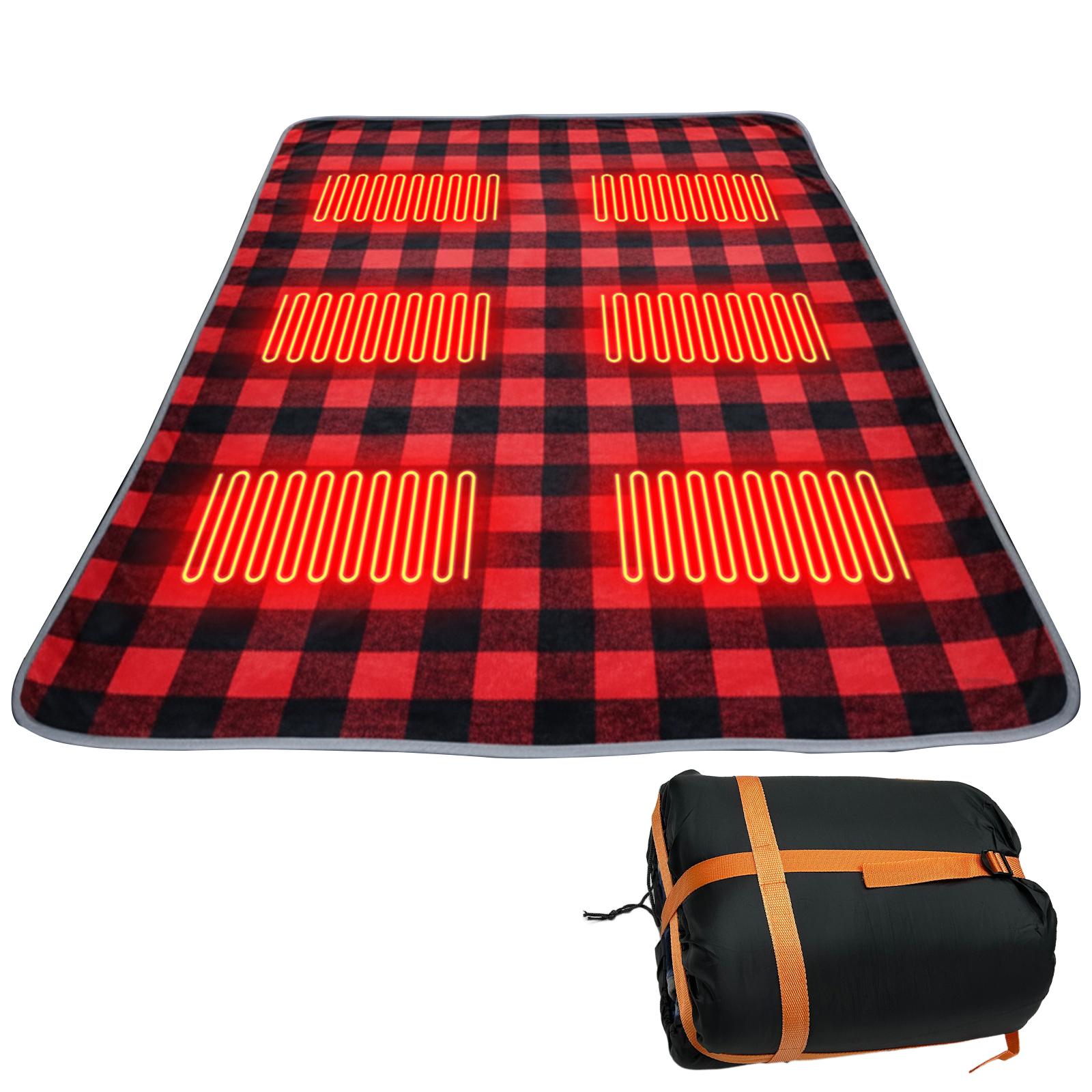 

Camping USB Heating Sleeping Mat 3 Adjustable Temperature with 6 Heating Zones for Cold Weather Camping Backpacking Or Hiking червоний