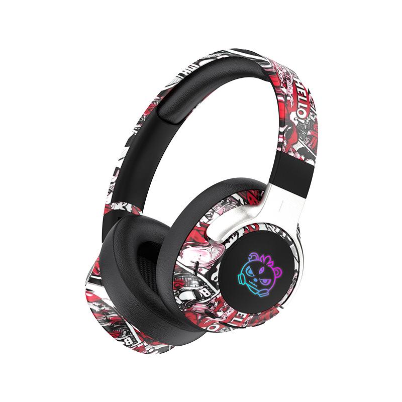 2026 Graffiti Bluetooth Over-Ear Headphones - Long Battery for Gaming