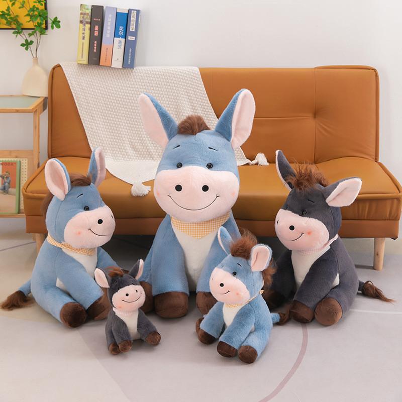 Donkey Cartoon Plush Toy Stuffed Animal Doll Cute Decoration Kids Gift Birthday