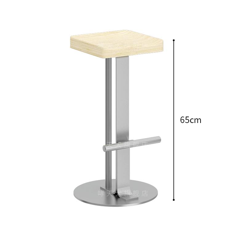 Bar chair Home high stool Bar chair Wrought iron front desk checkout page stool Designer solid wood chair