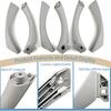 Car Door Handle Compatible With BMW 3 Series E90 E91 2006-2012 Interior Door Pull Handles Replace Cover Assembly For 323I 325I 328I 330I 335I (Gray)