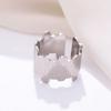European & American Light Luxury Adjustable Wood Grain Wide Ring