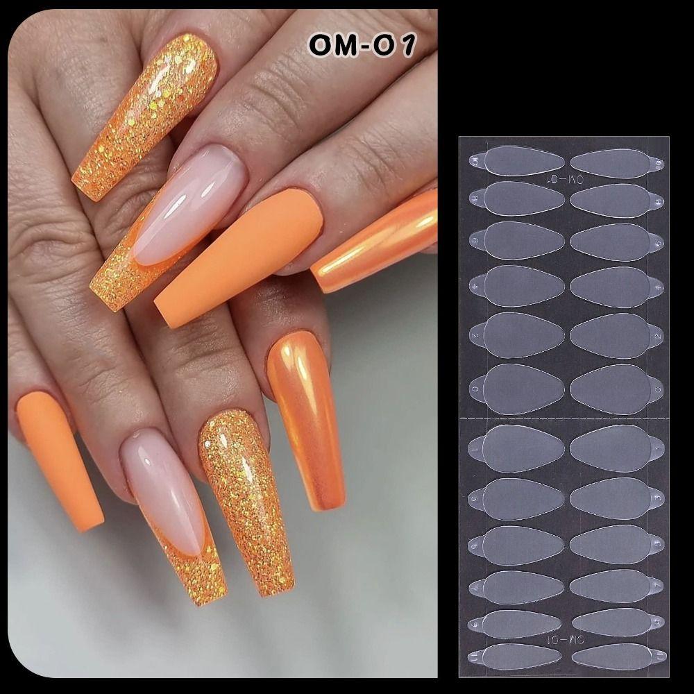 Nail Form False Tips System Extension Silicone French Forma Dual Sticker French Line for Dual Forms