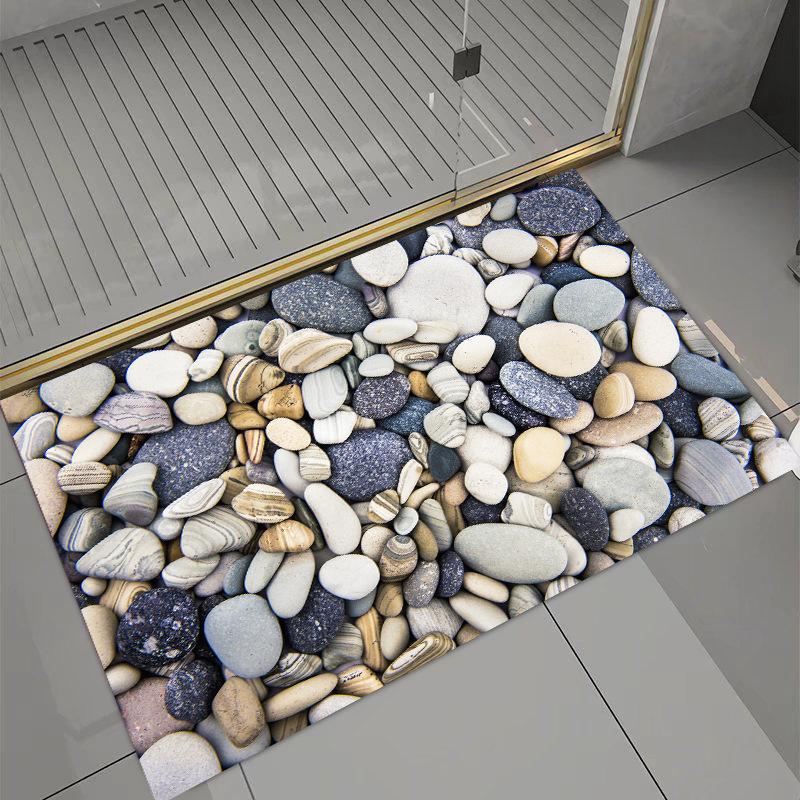 3D Carpet Bathroom Anti Slip Quick Drying Foot Mat Entrance Stain Resistant and Easy To Maintain Foot Mat