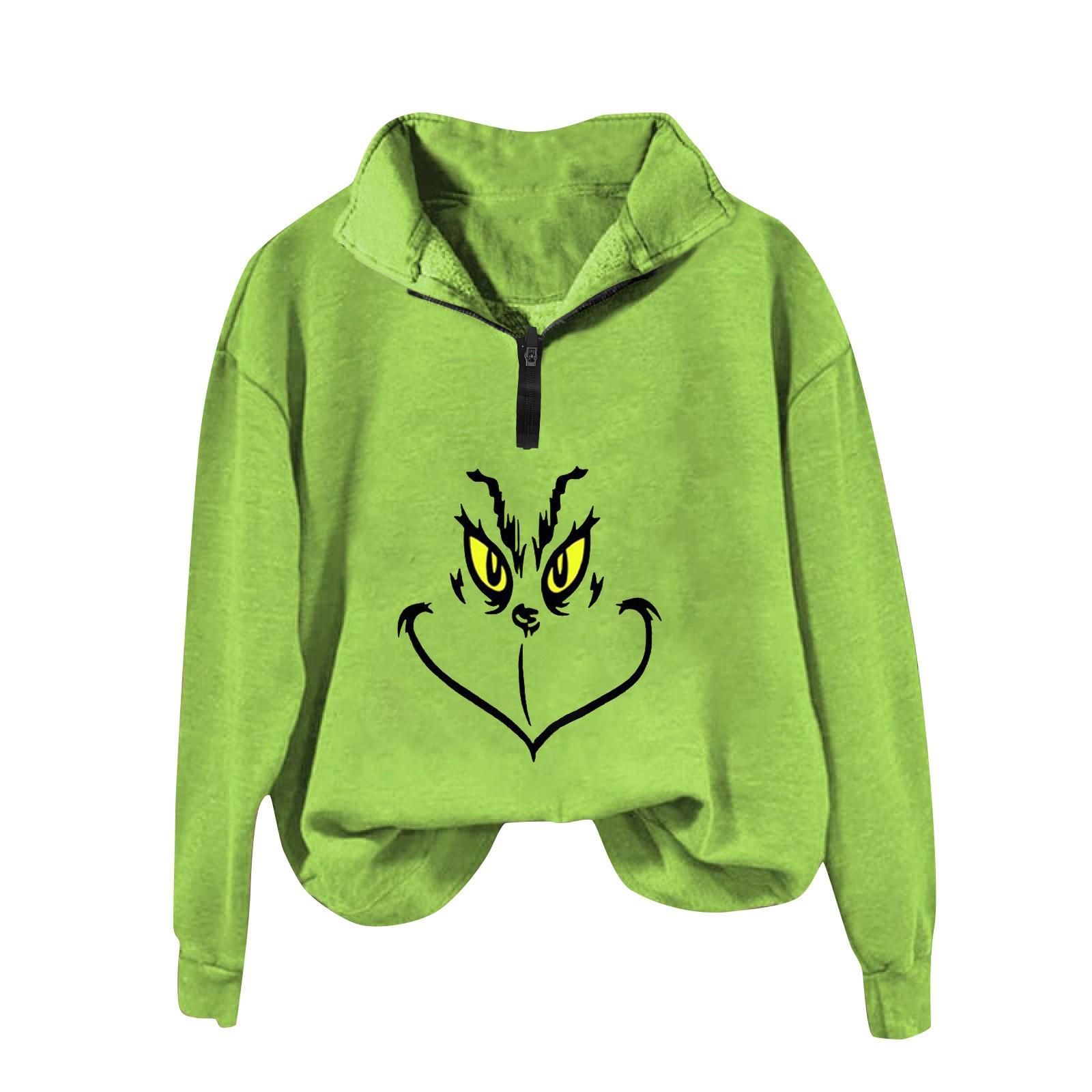 

Жіночий повсякденний модний світшот з довгим рукавом і різдвяним принтом XXXL жовтий