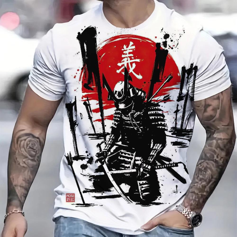 

Japan Samurai 3D Print T-Shirts Men Women Fashion Round Neck Short Sleeve T Shirt Oversized Harajuku Y2k Tees Tops Kids Clothing XXS