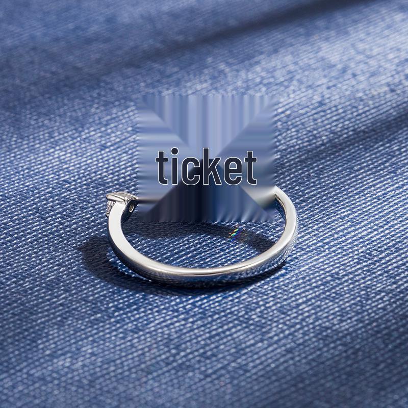 Korean Style Adjustable Zirconia Floral Copper Ring for Women