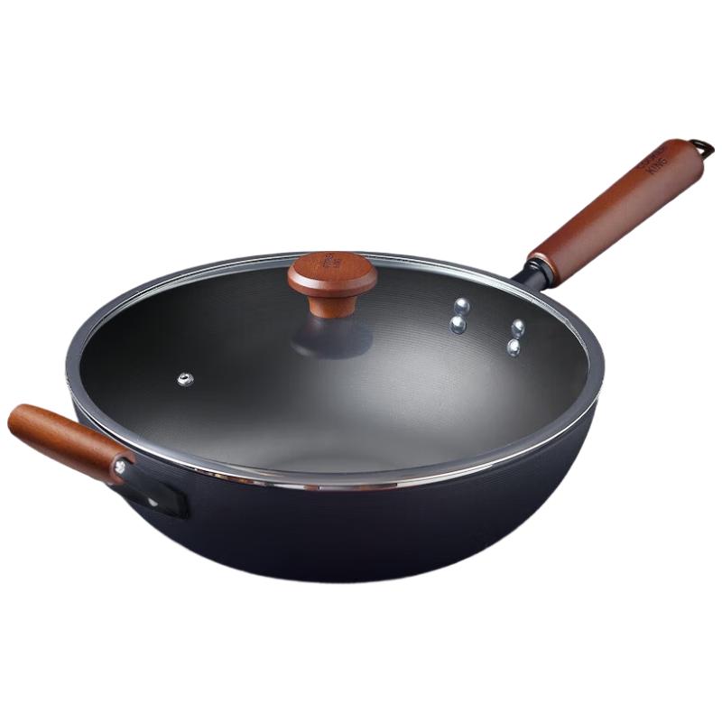 Chui Da Huang 34cm Refined Iron Flat-Bottom Wok