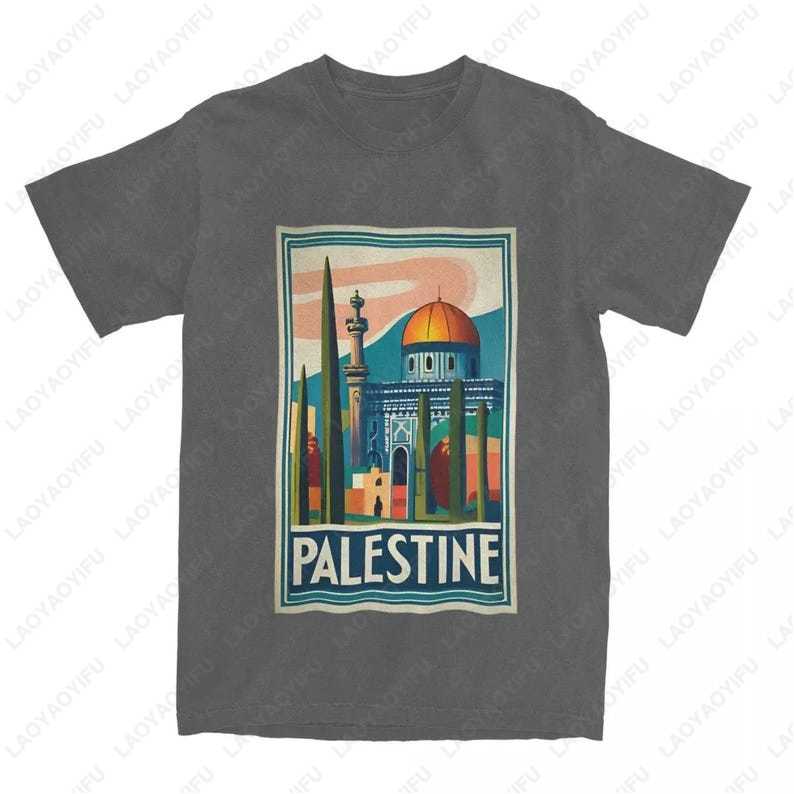 Palästina Rundhals Kleidung Oberteile Unisex T-Shirt für Mama Papa Freunde Bedeutungsvolle Geschenke Sommer Lässig Bequem Weiches Baumwoll-T-Shirt Oberteil
