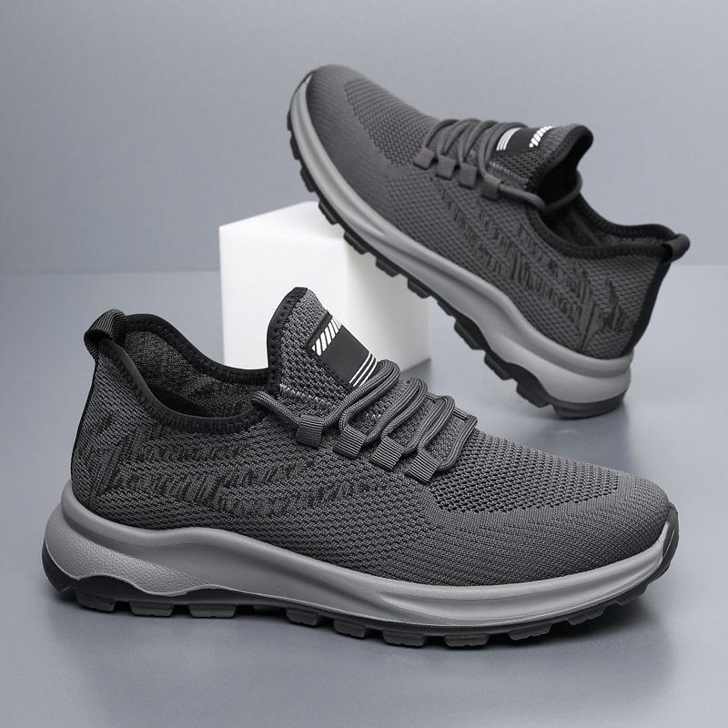 Men's shoes 2025 spring new casual shoes men's running sports shoes fly-woven mesh youth running shoes