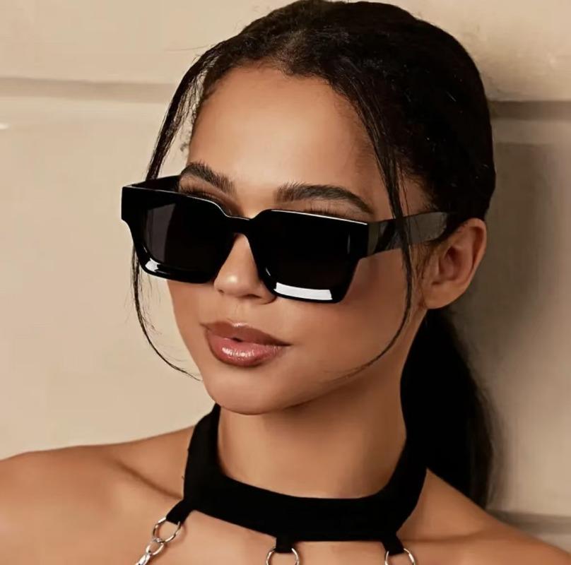 New Vintage Men Rectangle Frame Sunglasses Fashion Retro Eyeglasses Luxury Design Shades Eyewear Women UV400