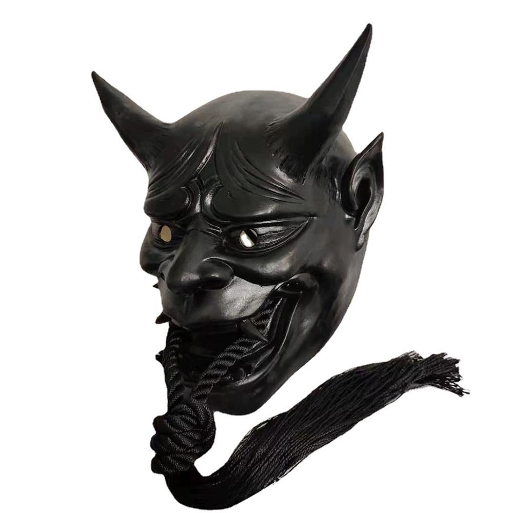 Horror Hannya Mask Halloween Cosplay Ghost Costume Accessories Carnival Party Terror Demon Prajna Mask Resin Prop