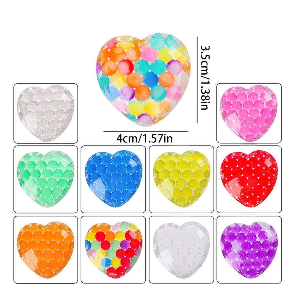 Valentine'S Day Peach Heart Tpr Bubble Ball Stress Relief Toy Love Release Water Ball Pinch Music Stress Relief Tool