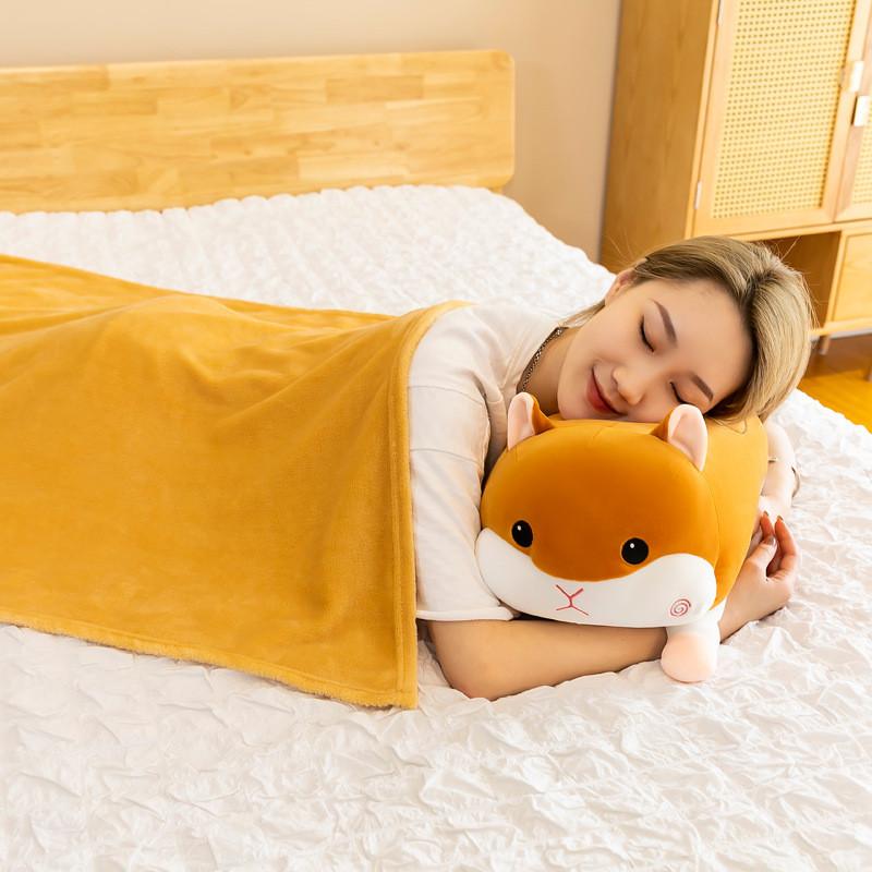 Kissen Cartoon Tier Decken-Set Pikachu Einhorn Schwein Hamster Plüsch Geschenk Spielzeug