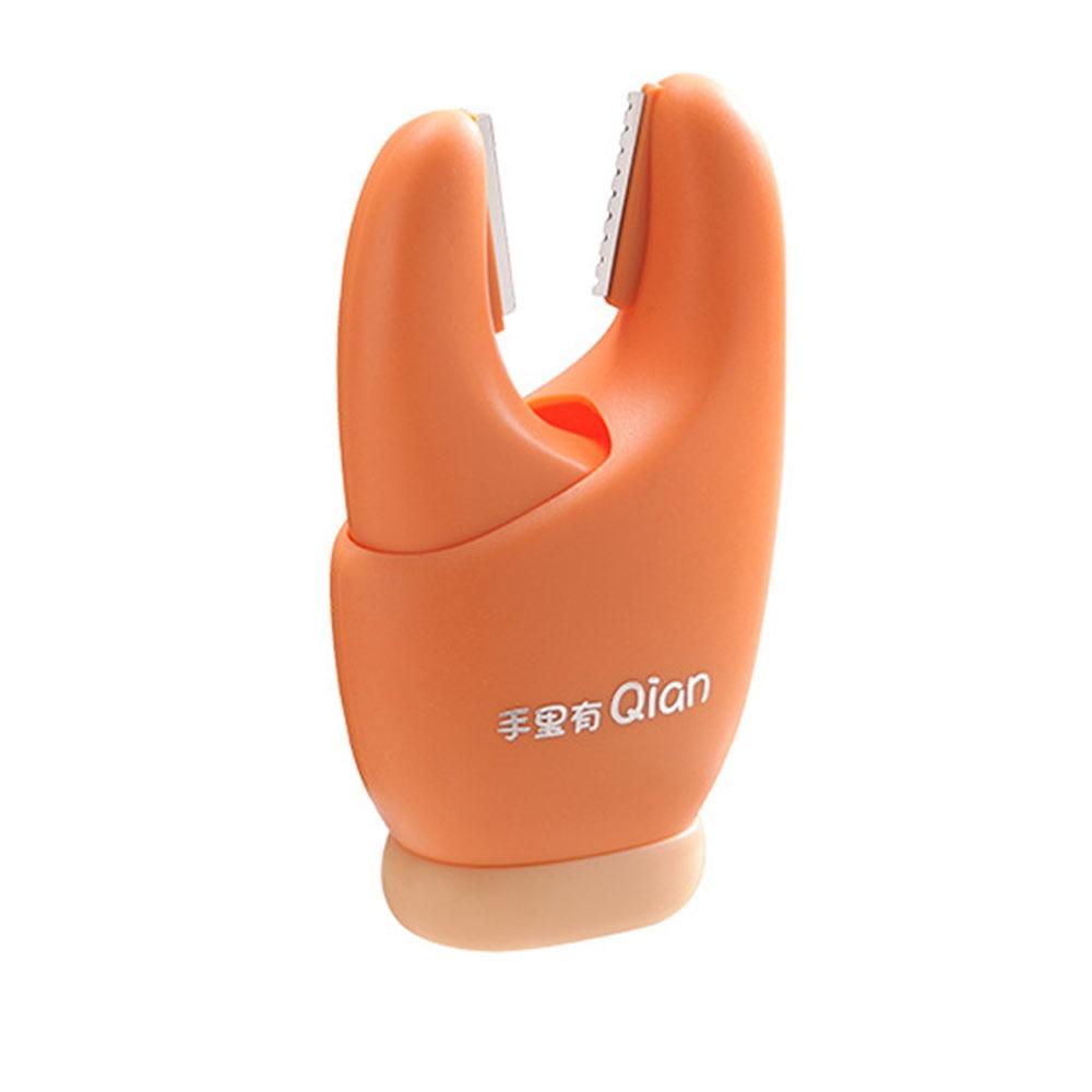 New Multi-functional Garlic Peeler Portable Peeling Tool Garlic Peeling Tweezers with Scraper Garlic Clips оранжевый