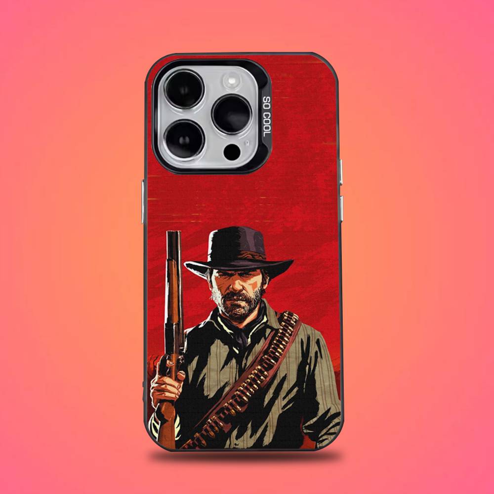 

RDR 2 Arthur Morgan Game Phone Case For iPhone 16,15,14,13,12,11,Pro,Max,Plus,Mini,XS,SE Anti Fall Black Matte Hard Bumper iPhone13