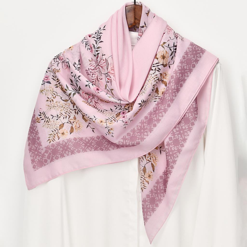 Newest Style Women Scarf Square Tencel Printed Handkerchief Fashion Temperament Beach Sunscreen Shawl