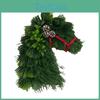 Ornaments Wreath Christmas Horse Head Xmas For Hotel Fireplace Office
