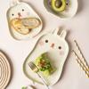 Keramisches Haushaltsgeschirr im koreanischen Stil, Niedliche Kaninchenschale, Dim-Sum-Schale, Reisschale, Obstschale, Salatschale, Spezialteller