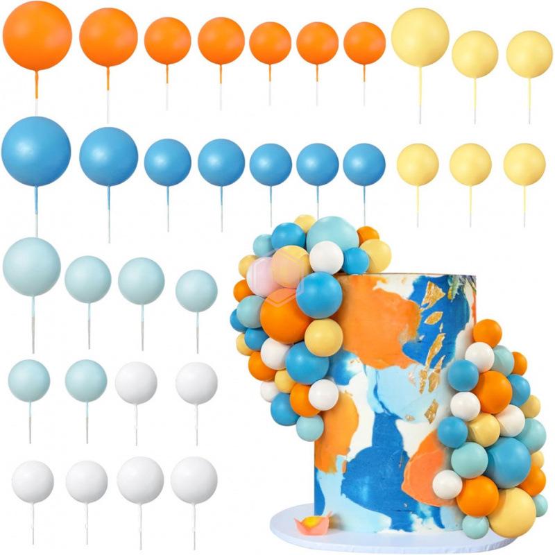 Available: 32 New Colorful Cake Decorations - Wedding & Birthday Candy Color Balls for Spring Festival