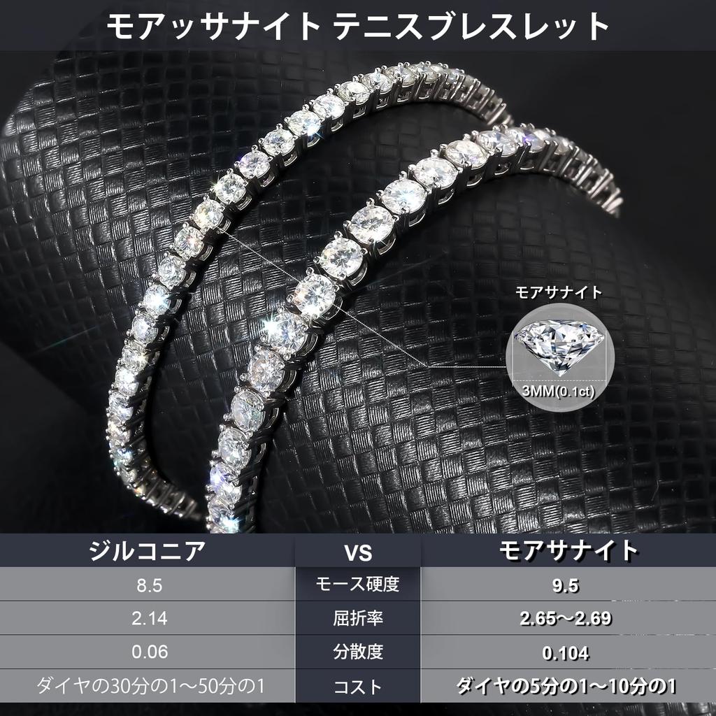 Moissanite Tennis Bracelet 925 Silver Bracelet Sterling Silver Hypoallergenic Artificial Diamond White Gold Plated Sparkling Luxury Jewelry Women