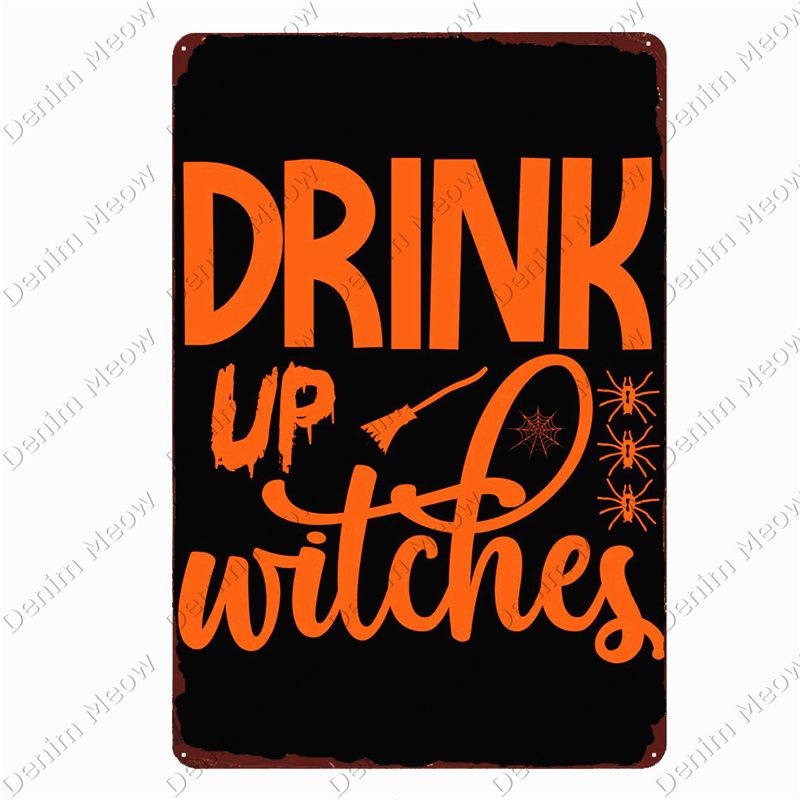 Halloween Party Poster, Happy Halloween Vintage Metal Signs, Bar, Pub, Cafe, Home Decor, Tin Painting, Tin Plate, N369