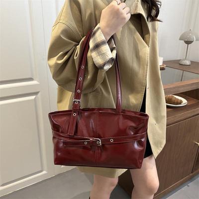 Korean-Style Underarm Tote Bag - Large Capacity, Versatile Design for Autumn/Winter