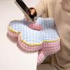 Grid Flower Office Nap Pillow: Soft Face Down, Neck Support for Desk or Chair