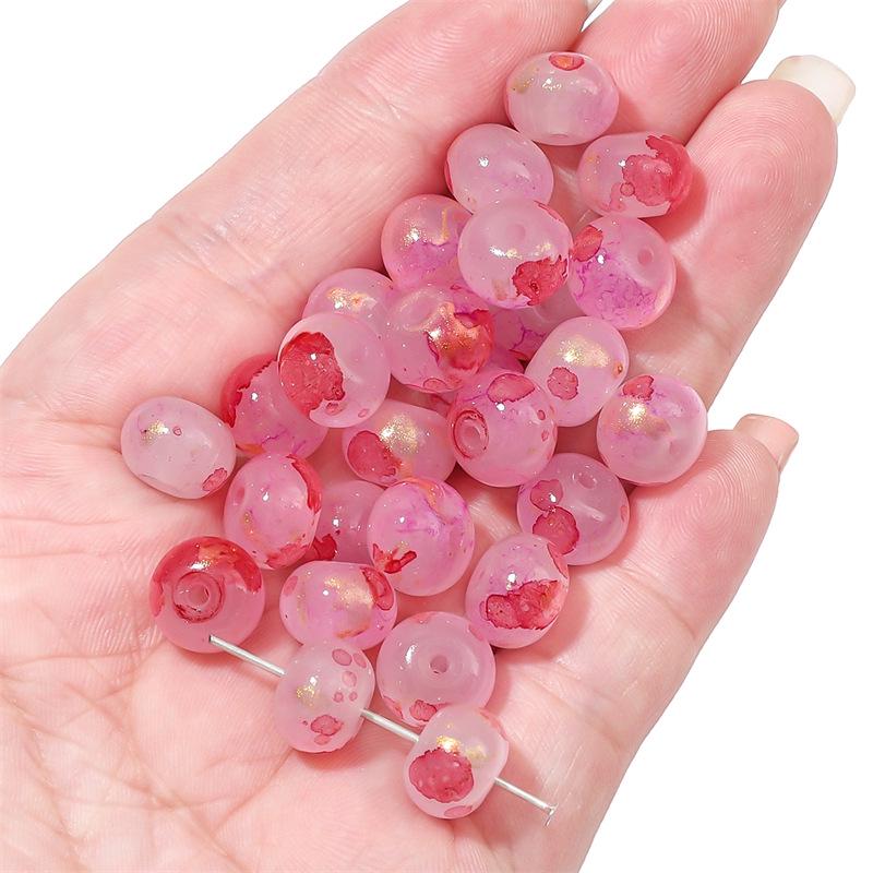 Gold-Flecked Ombre Glass Abacus Beads for DIY Jewelry