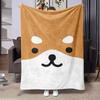 Shiba Inu Flannel Blanket - Ultra-Soft Quilted Print | Cozy All-Season, Sofa/Bedroom Decor, Animal Theme Gift