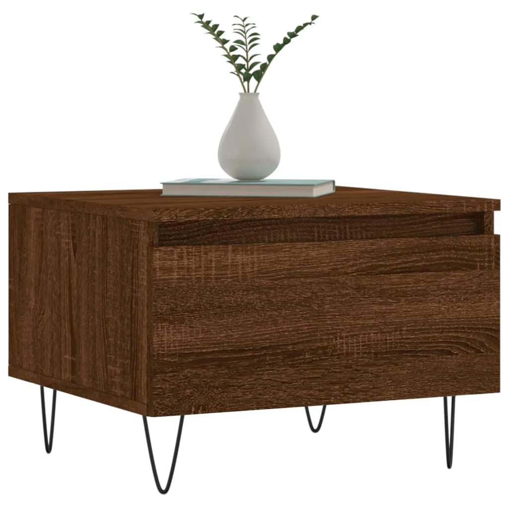 Coffee Tables Set of 2 Brown Oak Effect 50 x 46 x 35 cm Particleboard