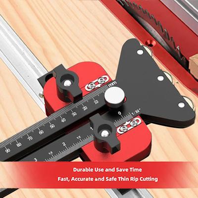 Thin Crack Table Saw Jig Guide 3 Pulleys Limiters for 3/8x3/4in U Slot 1/4x3/8in T Slot