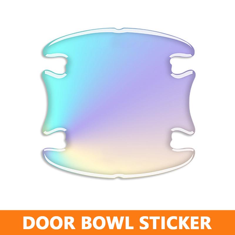 SEAMETAL Car Door Bowl Anti-scratch Sticker Colorful Door Bowl Handle Protection Sticker Car Accessories