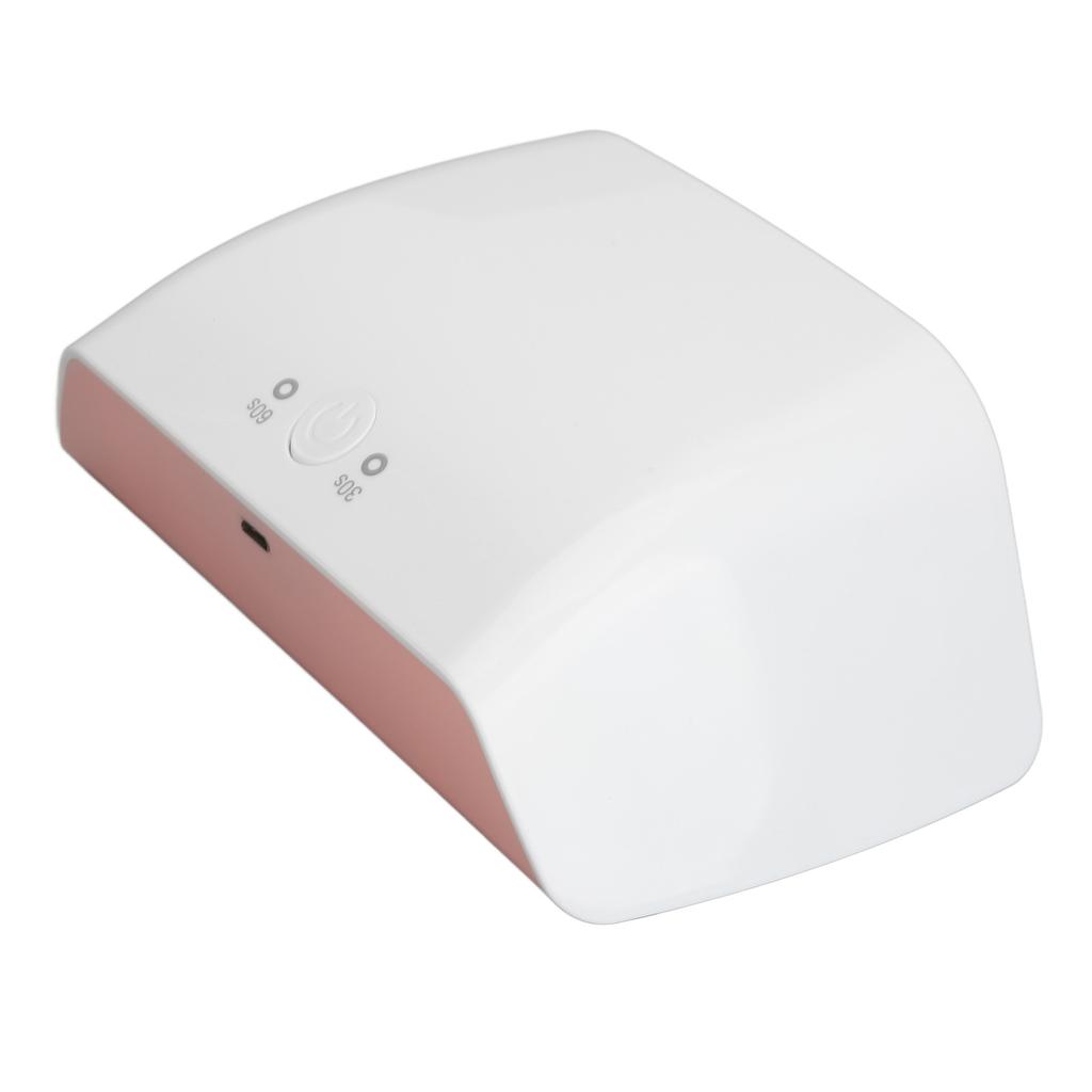 Nail Lamp 30W 15pcs Light Chips LED Manicure Light with USB Charging Cable for Salon Pink
