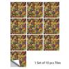 10pcs/set 10/15/20/30cm Flat Marble Mosaic Hard Tiles Wall Sticker Kitchen Bathroom Floor Diagonal Decor Wallpaper PVC Art Mural