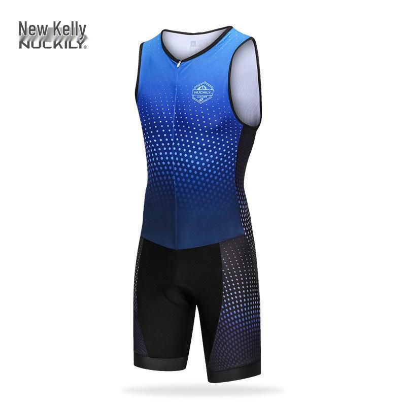 NUCKILY Men s Triathlon Sleeveless Race Suit - Cycling, Running, Swimming Bodysuit Extra Large