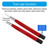 3Pcs/set Rust Removal Brush Pen Glass Fiber/Brass/Steel Brush Pen Shape Watch Repair Parts Polishing Cleaning Tool