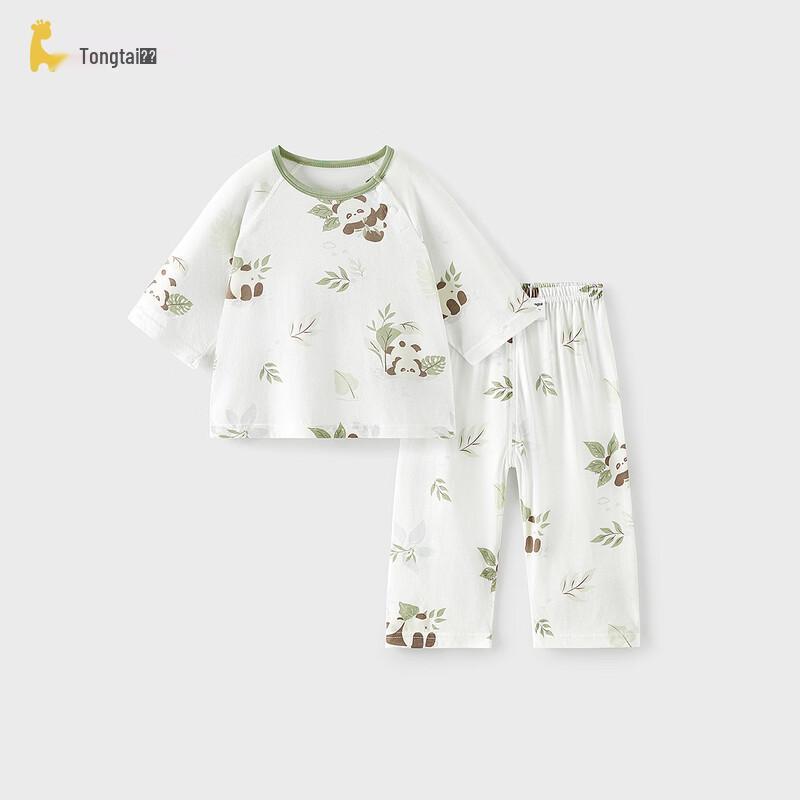 TONGTAI Baby Summer Bamboo Cotton Pajama Set 80cm