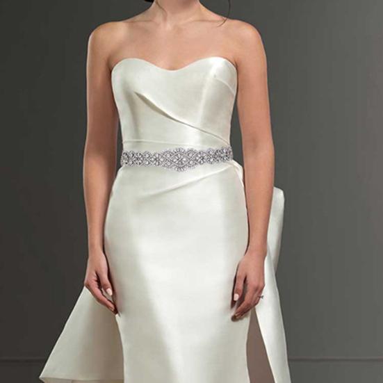 Bridal Belt Shining Rhinestone Handmade Bead Tear Resistant Bridal Sash for Wedding