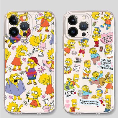 Etui S-simpsons do iPhone 17 Pro Max 11 15 XS Max Air 7 8 16 XR 13 Pro 14 Plus 12 Mini Miękki Pokrowiec na Telefon
