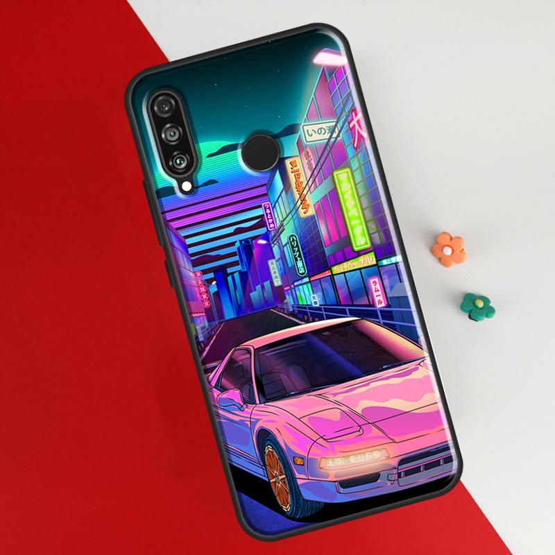 Tokyo JDM Drift Sports Car Cover For Huawei P30 Pro P50 P20 P40 Lite P Smart 2021 Nova 5T Case For Honor 50 8X 10i