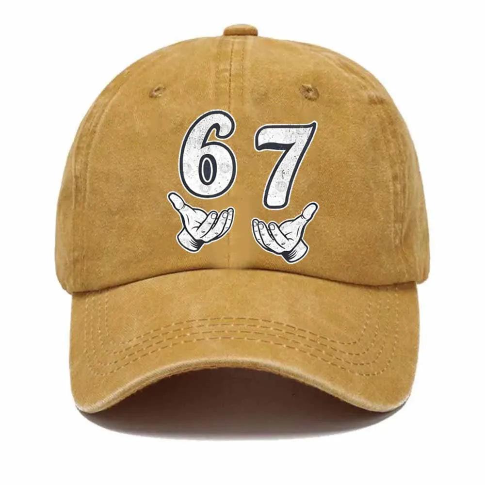 For New PVC Men's Vintage Washed Digital Printed Logo Sunshade Baseball Cap 6-Panel Adjustable