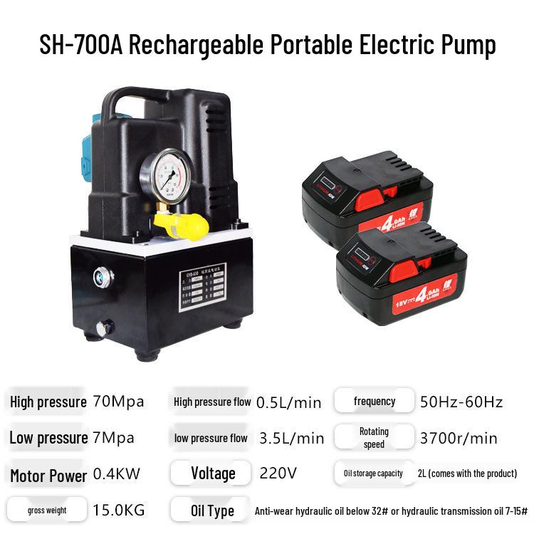 Manual Charge Pedal-Operated Ultra-High Pressure Solenoid Valve Hydraulic Pump Station 700 Small Press