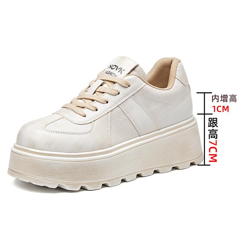 

Spring new German training shoes women s casual single shoes platform white shoes children s versatile inner height increase women s shoes show smal 40