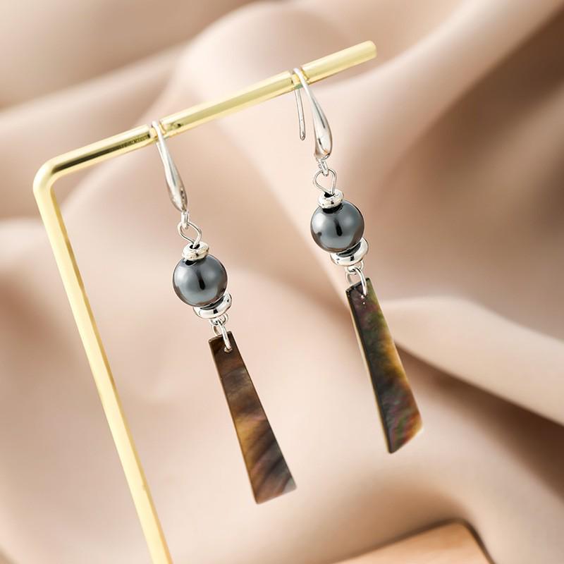 Boucles d'oreilles gland perle en forme d'éventail:  Pendentif Boucle de Paix Style Chinois Rétro pour Costumes Hanfu