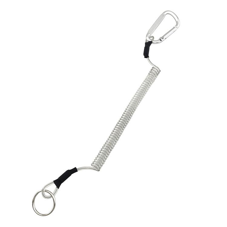 1Pc Mountaineering Buckle Wire Rope Fishing Gear Missed Rope Key Anti-lost Lanyard Retractable Fast