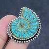 Natural Ammonite Fossil Gemstone 925 Sterling Silver Jewelry Ring Size 7 s5C57
